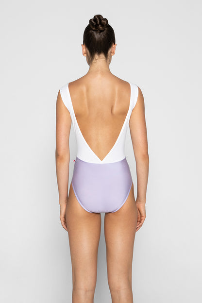 Gina leotard in N-Poem body color with T-White top color and V-White trim color
