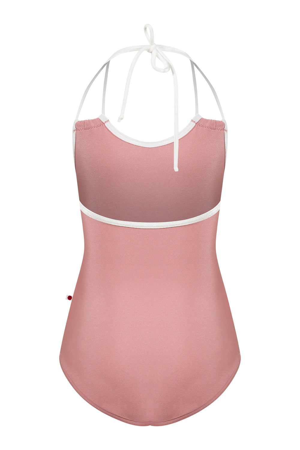 Kids Julia leotard in N-Antique Rose body color with V-White trim color