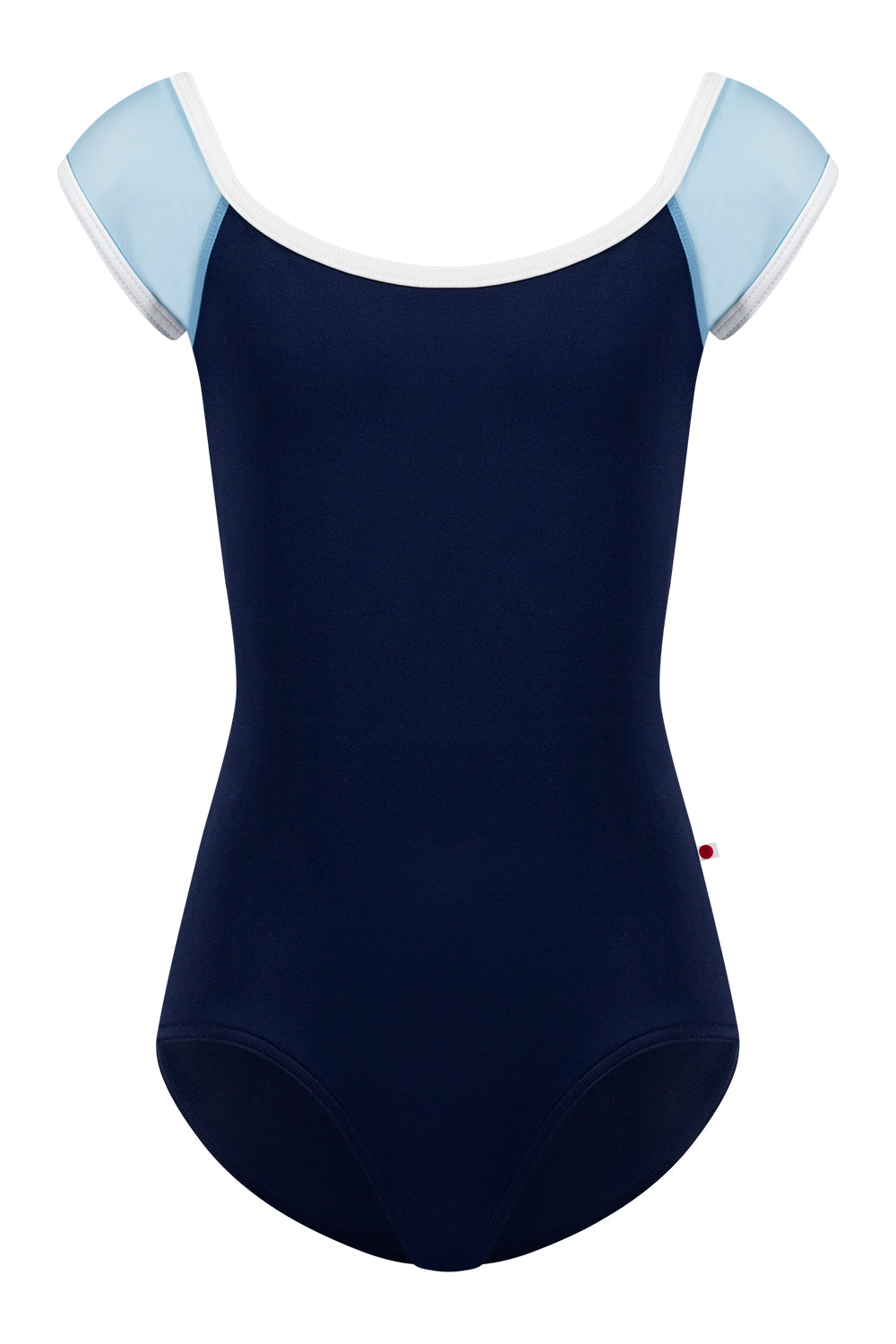 Kids Wendy leotard in T-Cosmo body color with Mesh Glacier top color and T-White trim color