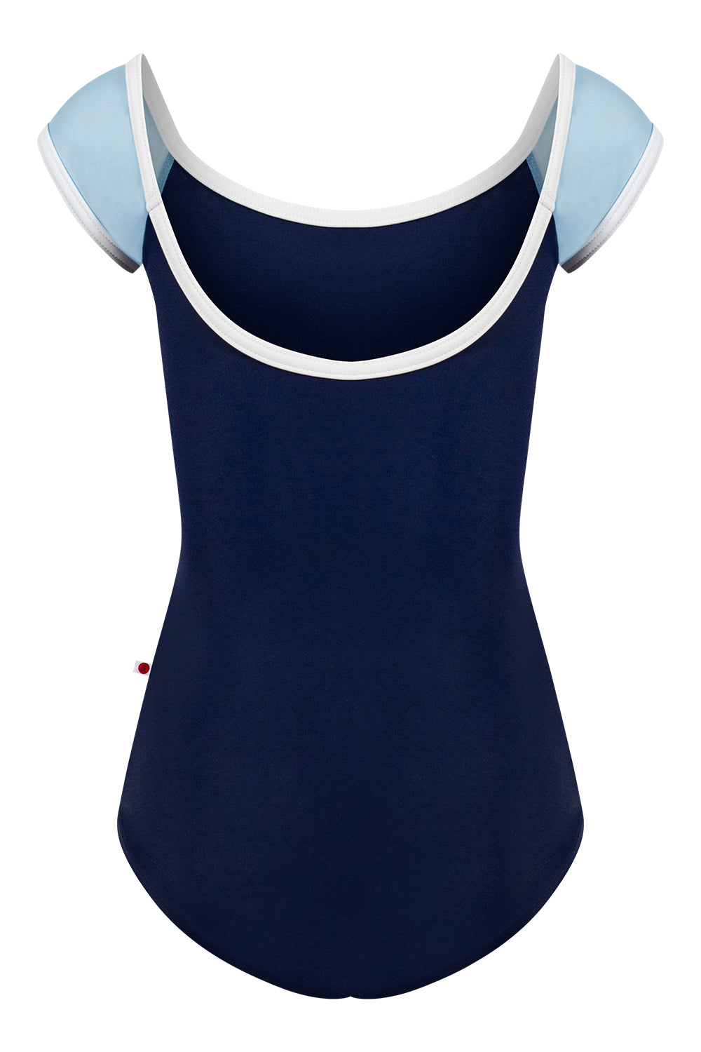 Kids Wendy leotard in T-Cosmo body color with Mesh Glacier top color and T-White trim color