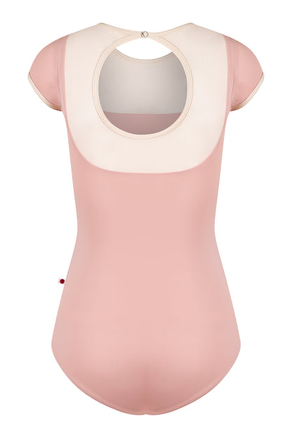 Cynthia Leotard in T-Petal body color with Mesh Blush top color and N-Pearl trim color