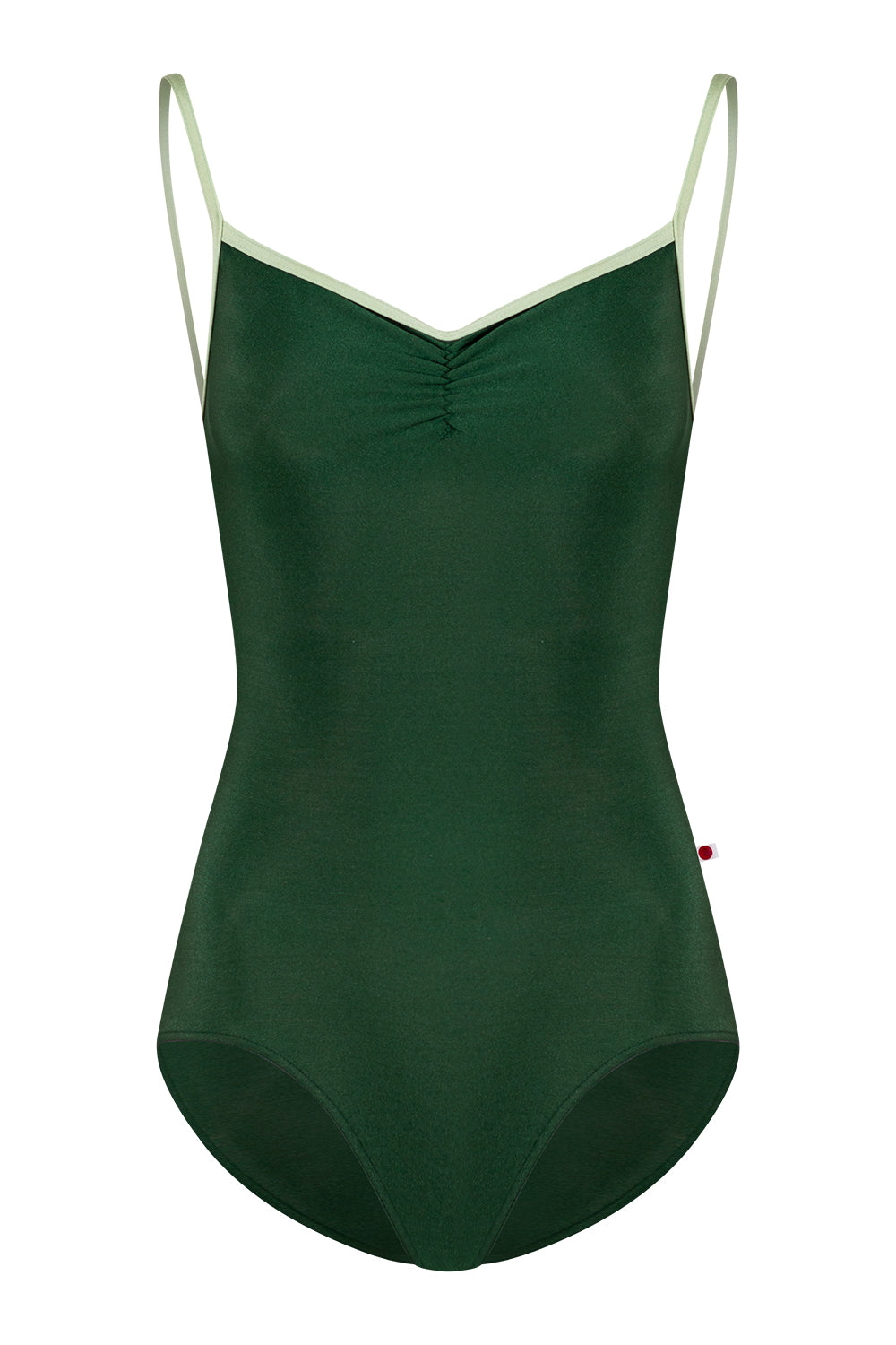Daniela pinch leotard in N-Huntress body color with N-Ginko trim color