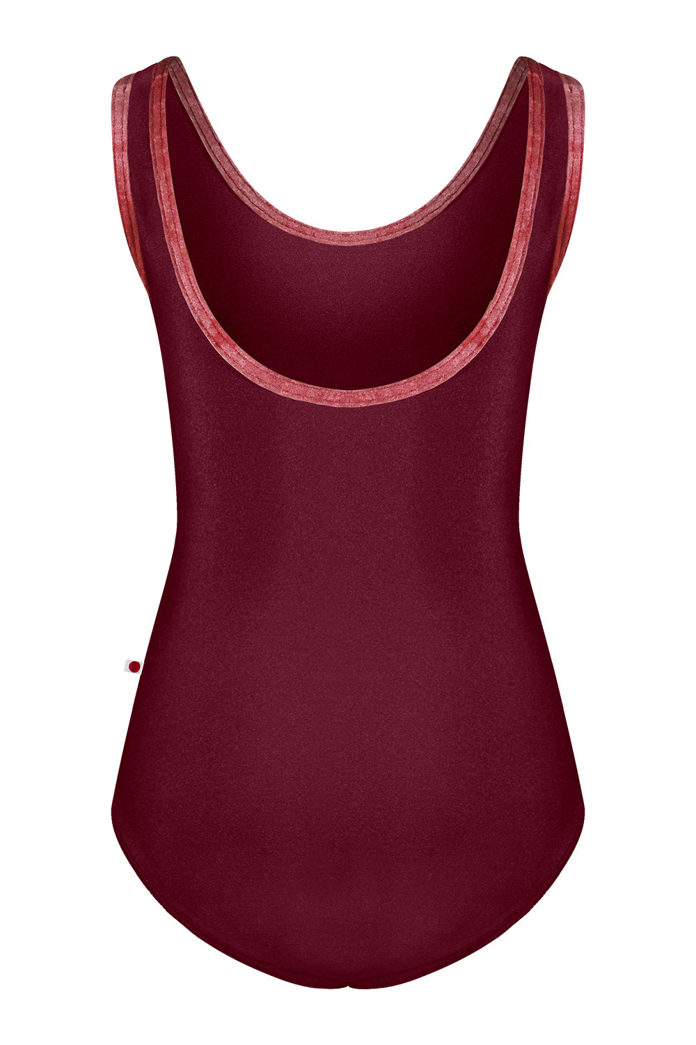 Kids Anna leotard in N-Burgundy body color with CV-Garnet trim color