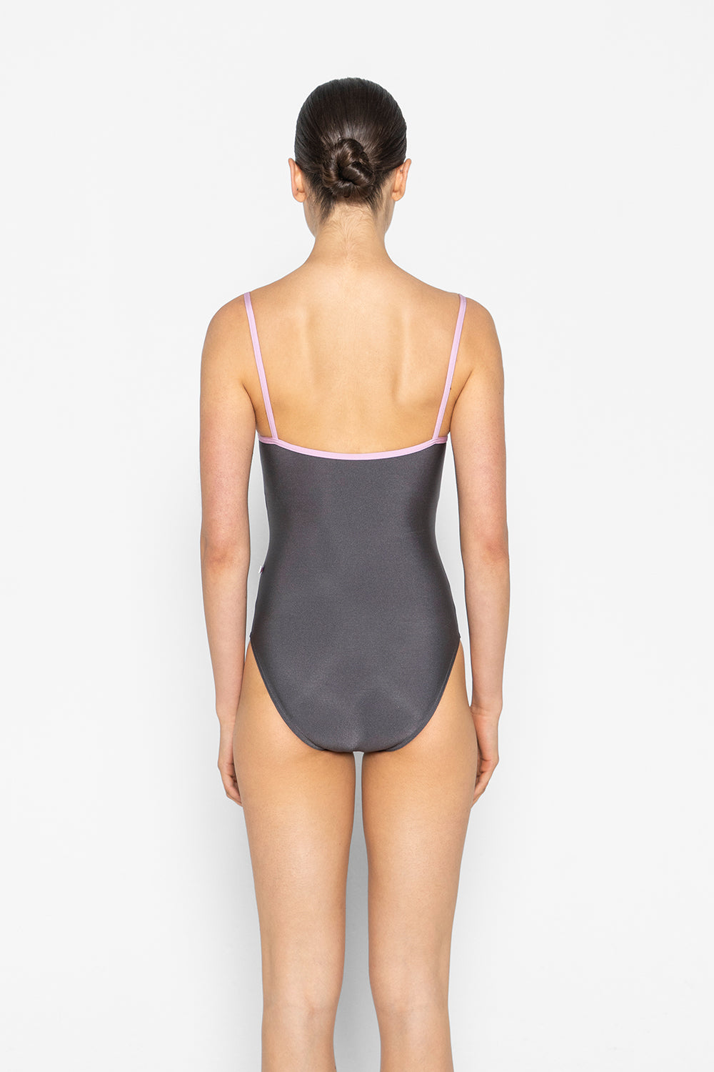 Marisa leotard in N-Shadow body color with N-Confetti trim color