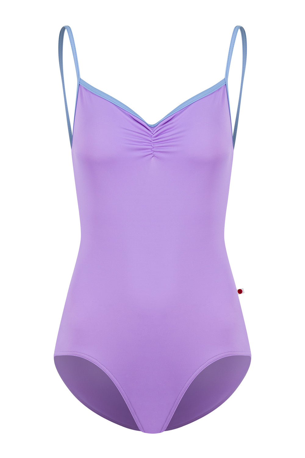 Daniela pinch leotard in T-Iris body color with T-Paradise trim color