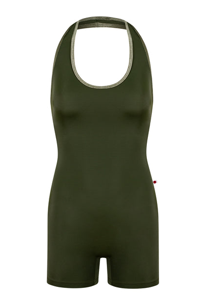 Jaione Semi-Unitard in T-Jungle body color with V-Safari trim color