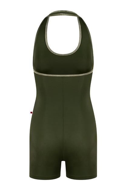 Jaione Semi-Unitard in T-Jungle body color with V-Safari trim color