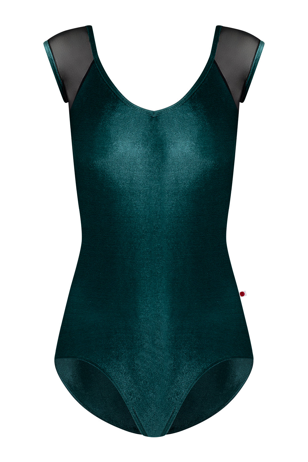 Nina leotard in V-Orbit body color with Mesh Black top color and V-Orbit trim color