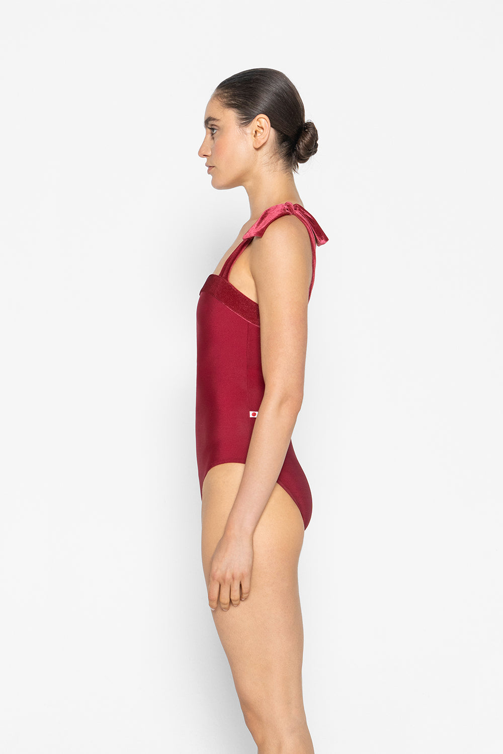 Mimi leotard in N-Berry body color with V-Cerise top color