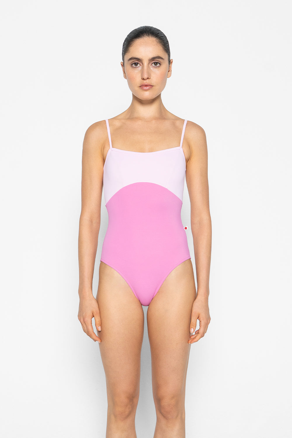 Denise leotard in T-Aurora body color with T-Rose top & trim color