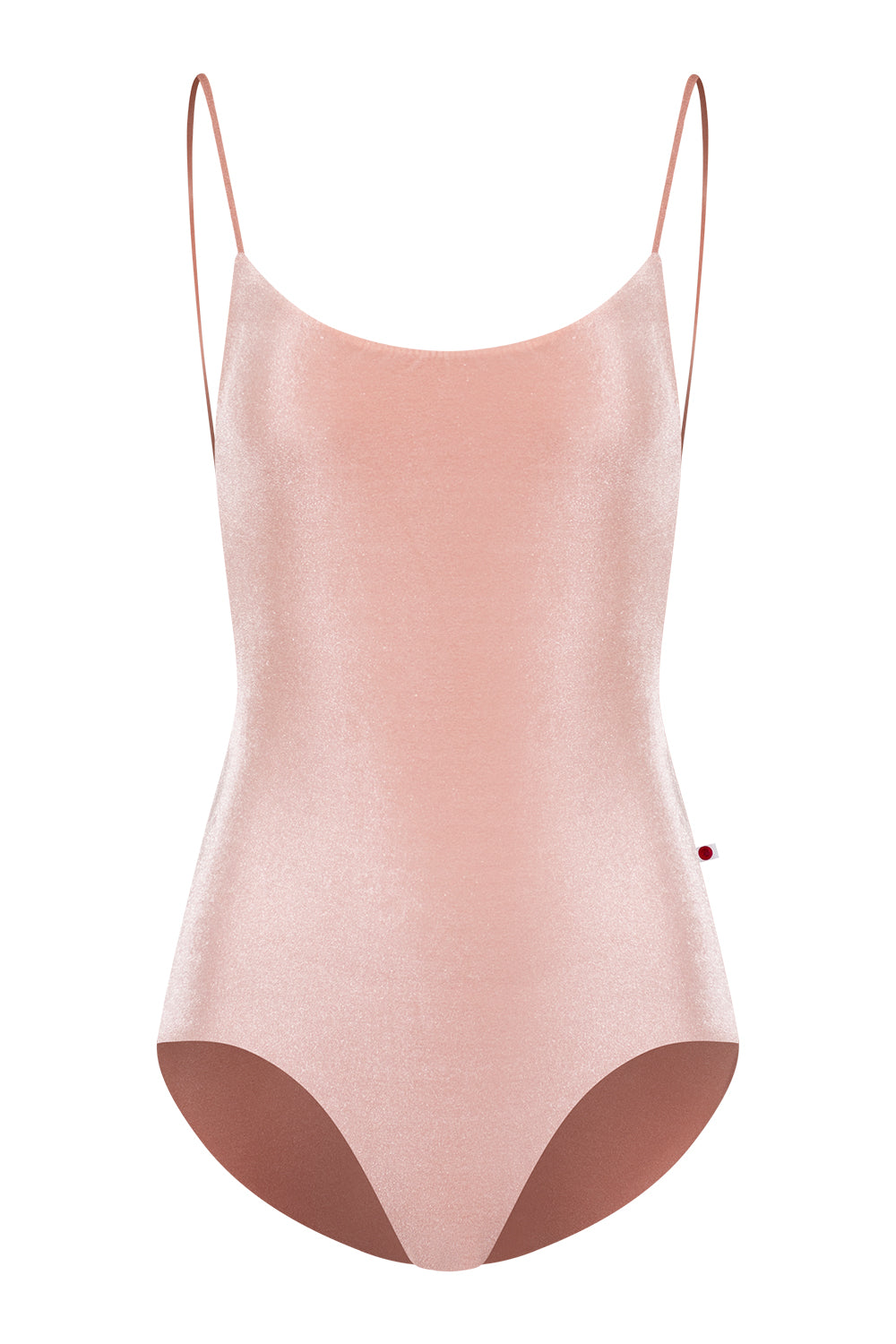 Romy leotard in V-Blush Body color with N-Rosewood inner pannel and N-Rosewood trim color