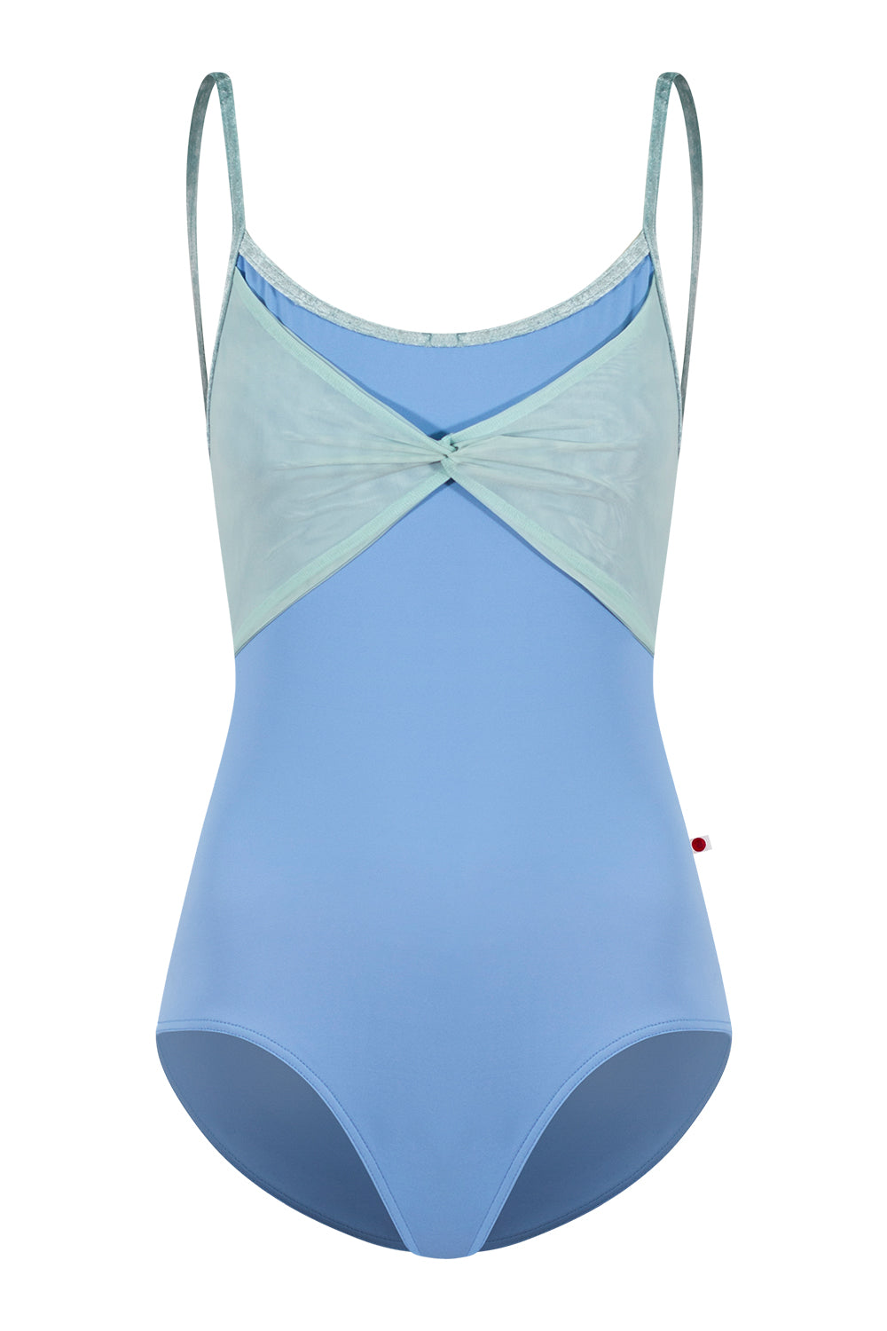 Kathy leotard in T-Paradise body color, CV-Ice trim color with Mesh Whisper overlay