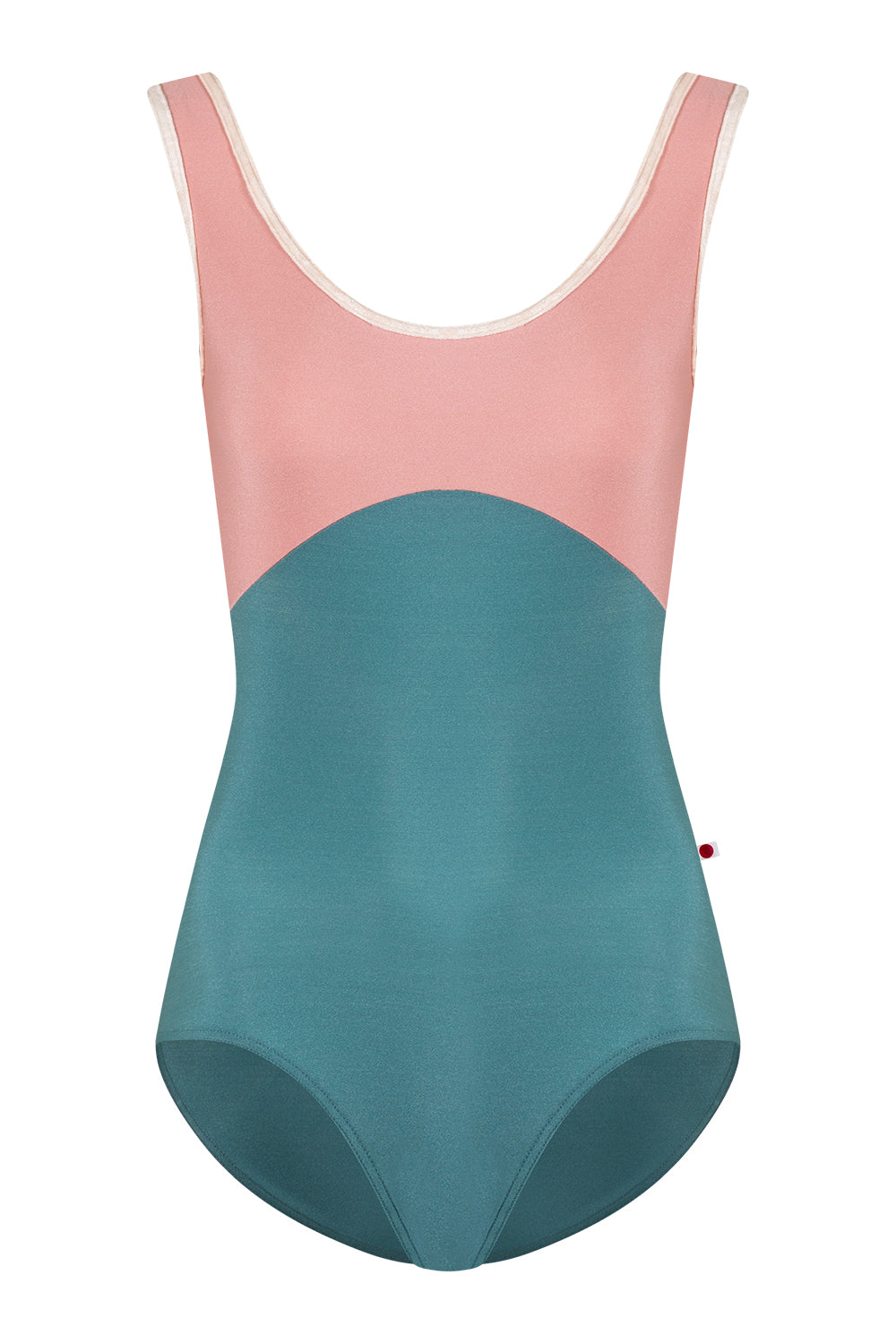 Anna Duo leotard in N-Frost body color with N-Antique Rose top color and CV-Misty Rose trim color