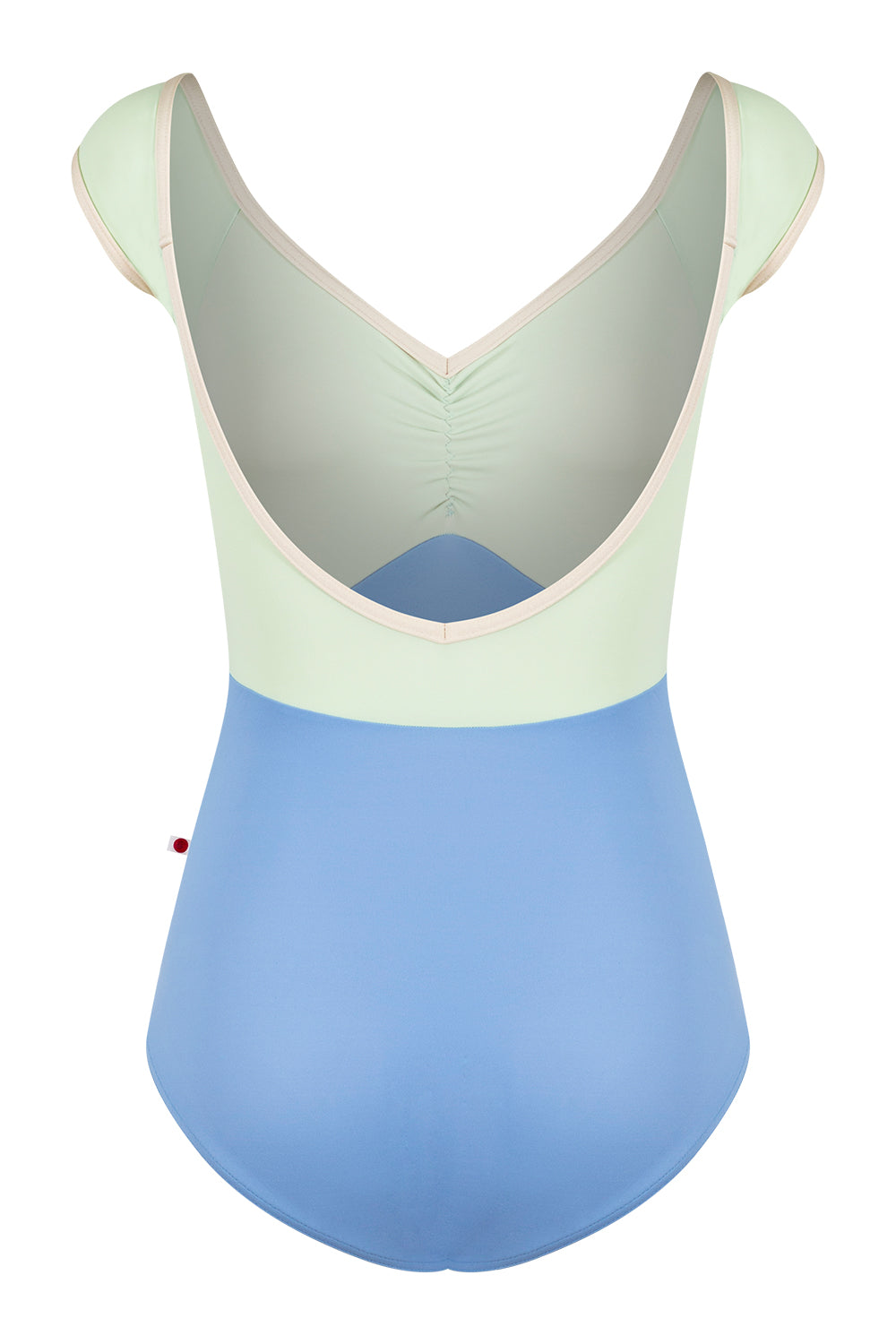 Elli leotard in T-Paradise body color with T-Pistachio top color and N-Pearl trim color