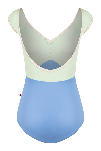 Elli leotard in T-Paradise body color with T-Pistachio top color and N-Pearl trim color