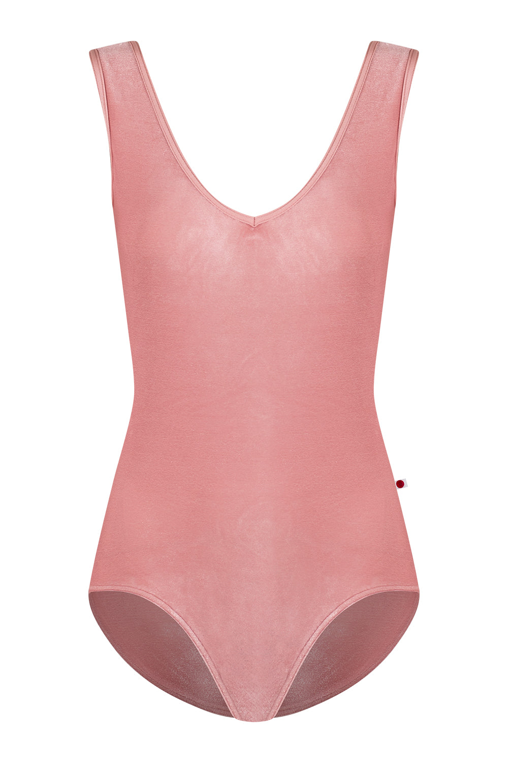 Gina mesh leotard in V-Dreamy body color with Mesh Blush top color and N-Antique Rose trim color