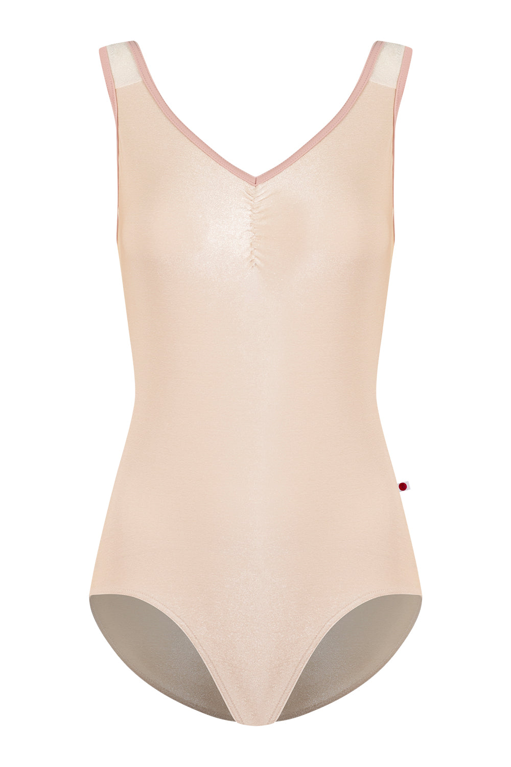 Tiffany leotard in V-Buttermilk body color with T-Petal trim color