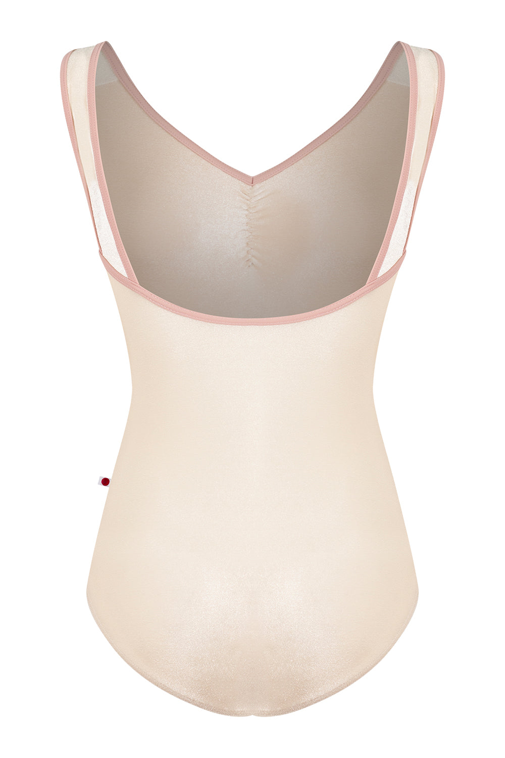 Tiffany leotard in V-Buttermilk body color with T-Petal trim color