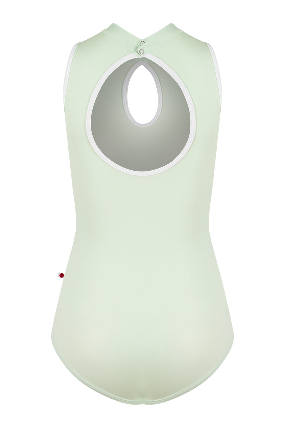 Elise leotard in T-Pistachio body color with T-White trim color