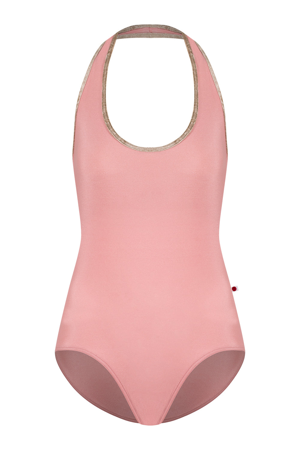 Jaione leotard in N-Antique Rose body color with CV-Toffee trim color