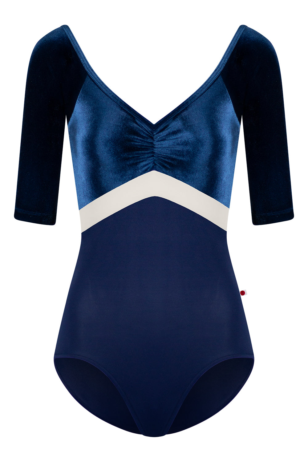 Elli Variation 1 leotard in T-Cosmo body color with V-Pisces top & trim color and N-Antique middle band color