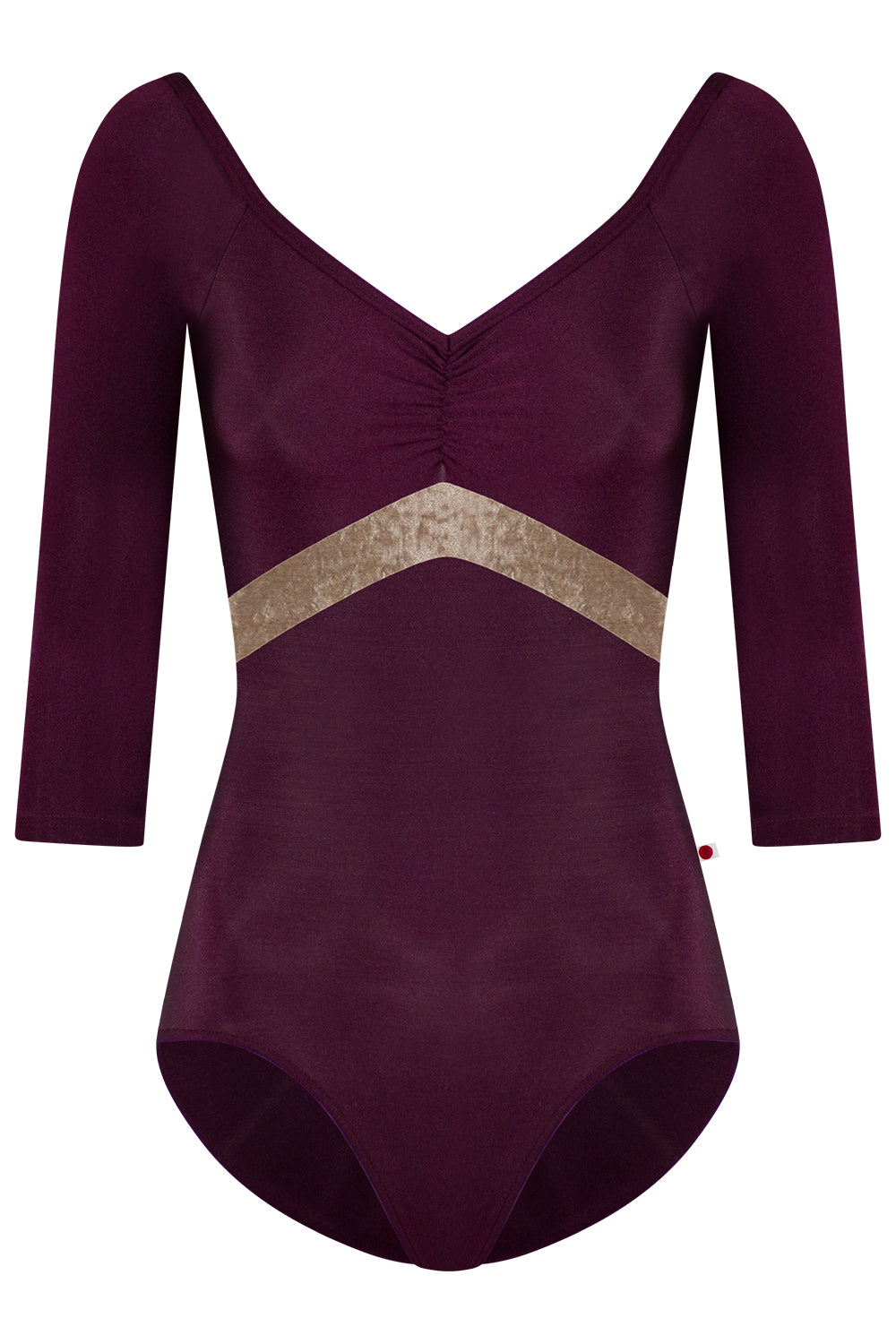 Elli Variation 1 leotard in N-Opera body, top & trim color with CV-Toffee middle band color