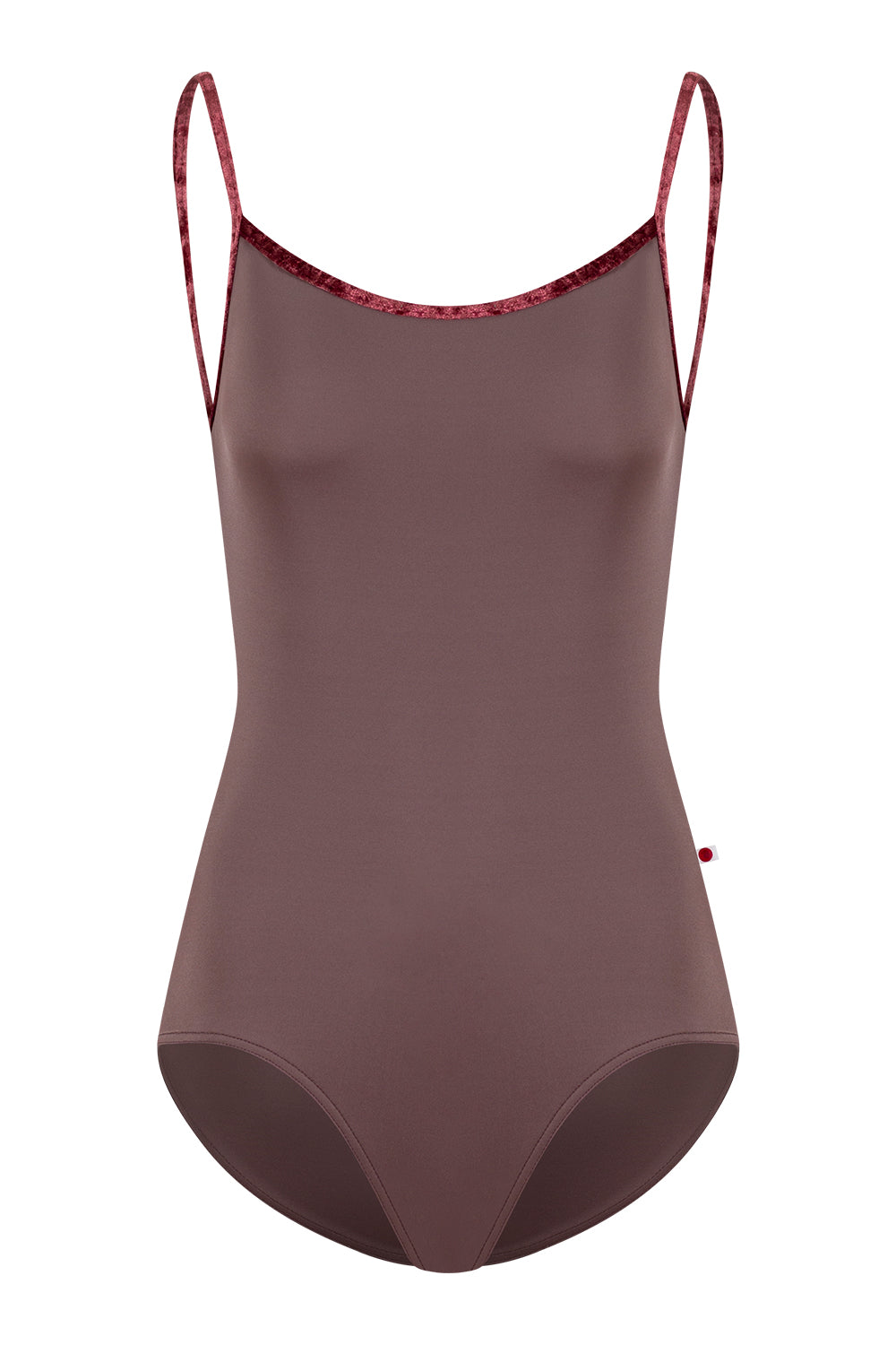 Kiki leotard in T-Phantom body color with CV-Garnet trim color