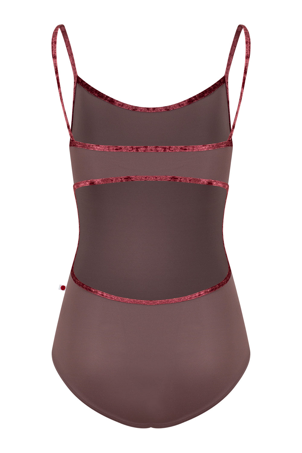 Kiki leotard in T-Phantom body color with CV-Garnet trim color