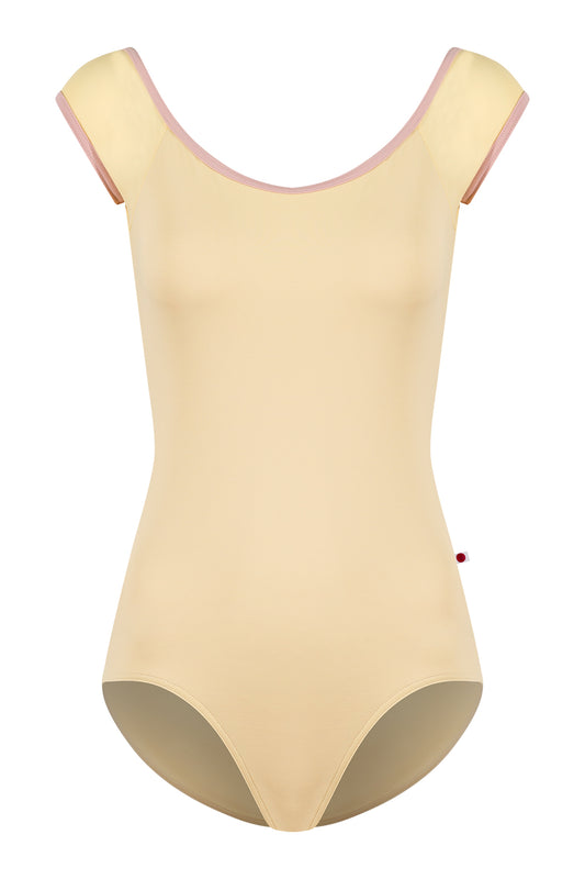 Kids Wendy leotard in T-Vanilla body color with T-Petal trim color