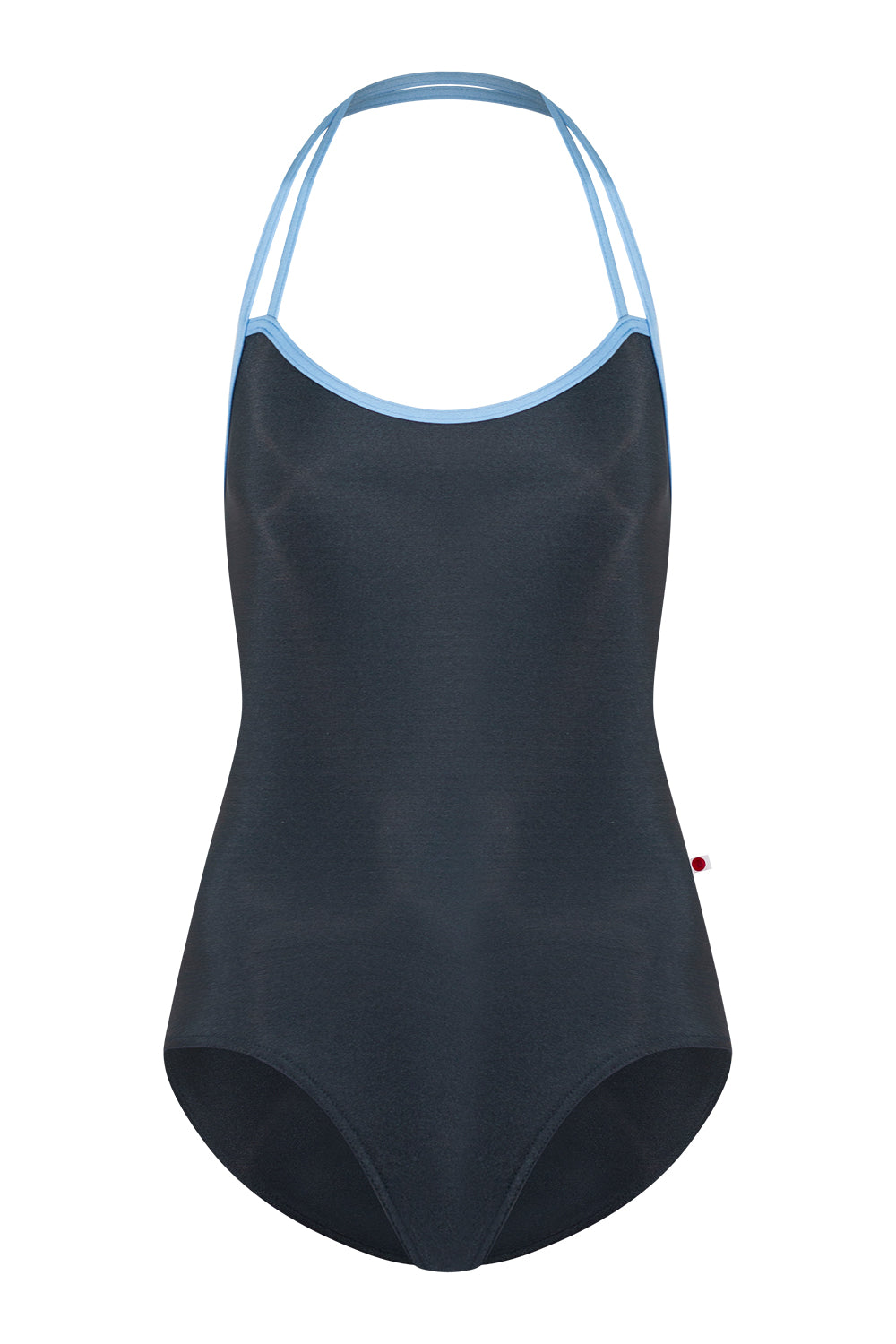 Lena leotard in N-Titanium body color with  N-Moontide trim color
