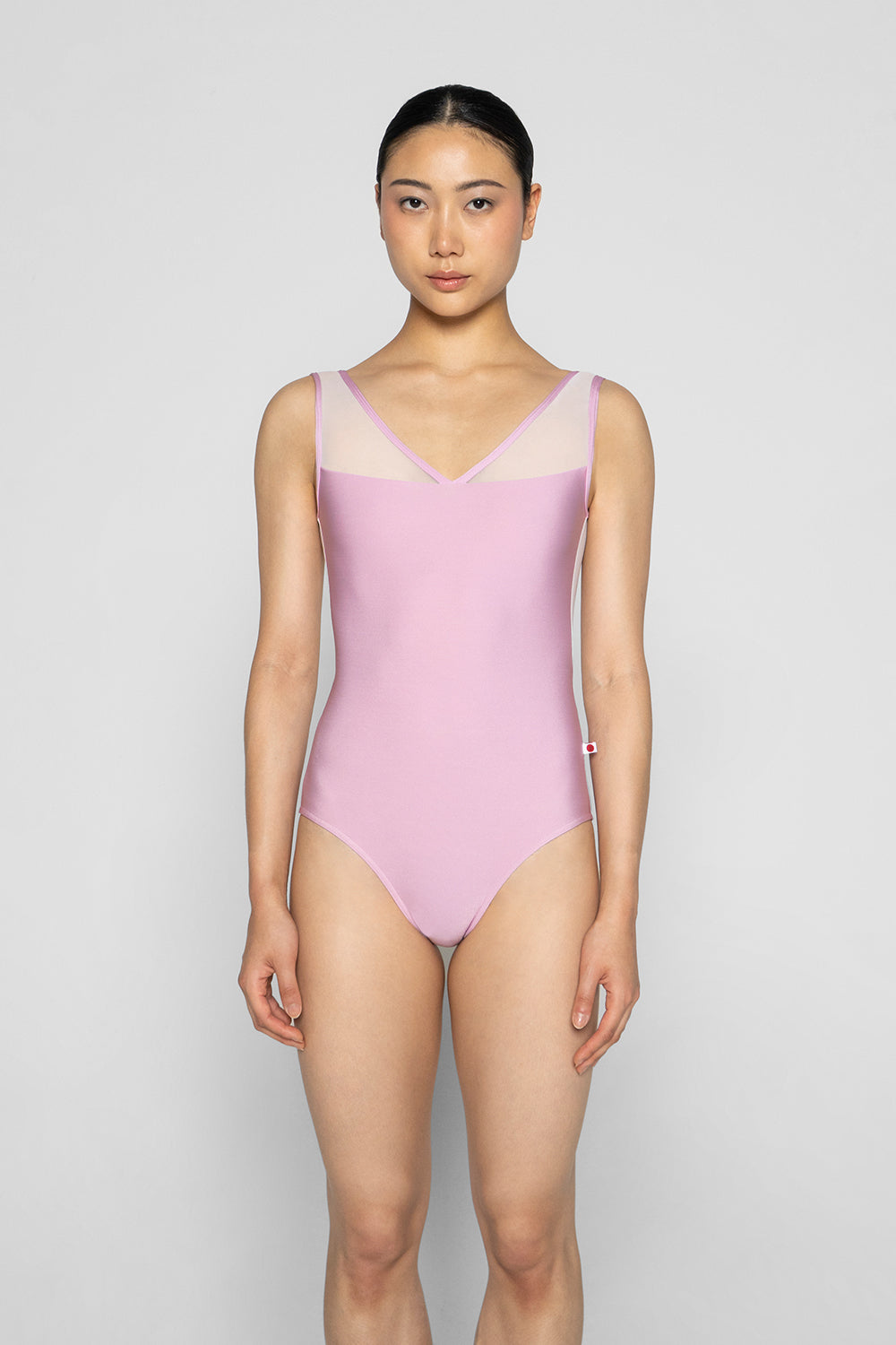 Masha leotard in N-Confetti body color with Mesh White top color and N-Confetti trim color