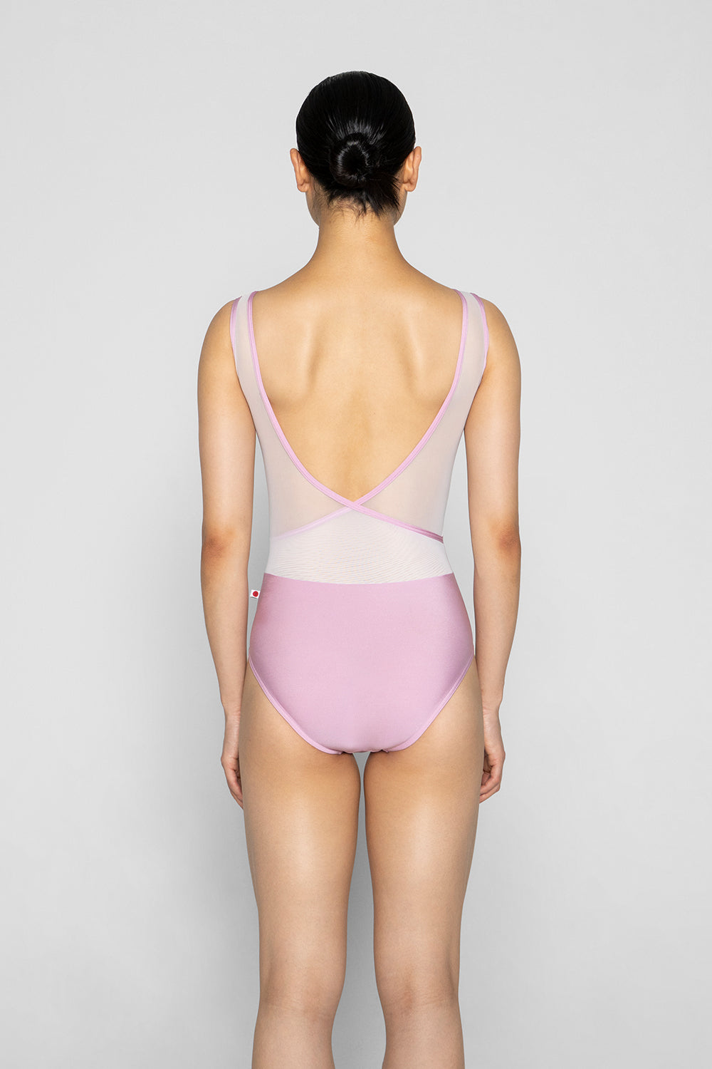 Masha leotard in N-Confetti body color with Mesh White top color and N-Confetti trim color