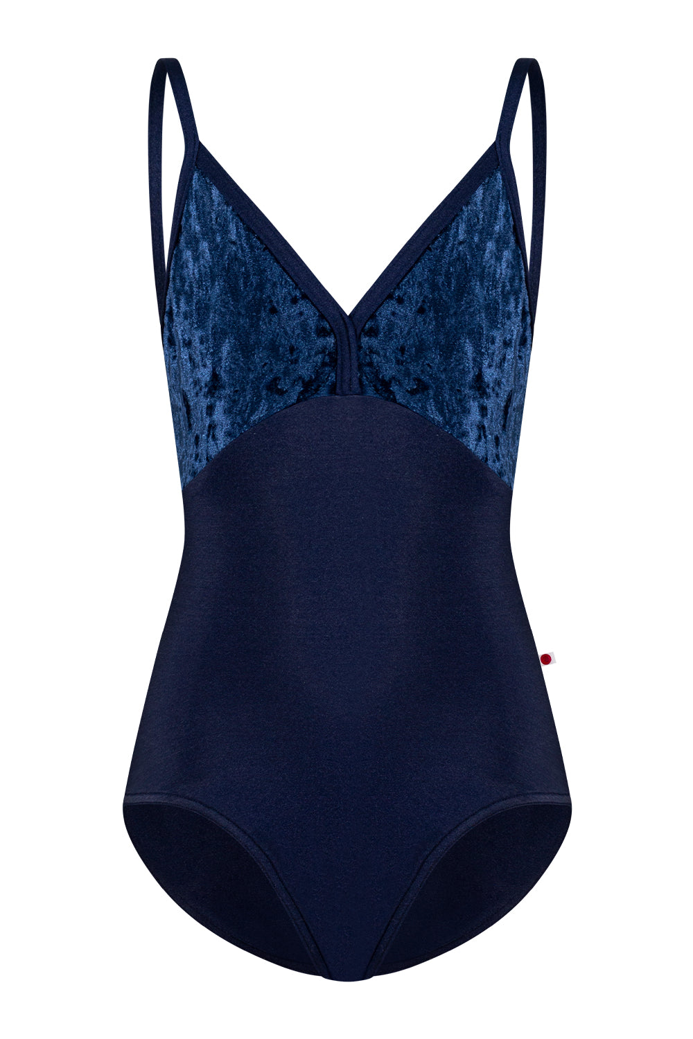 Kids Daria leotard in N-Dark Blue body & trim color with CV-Dark Blue top color
