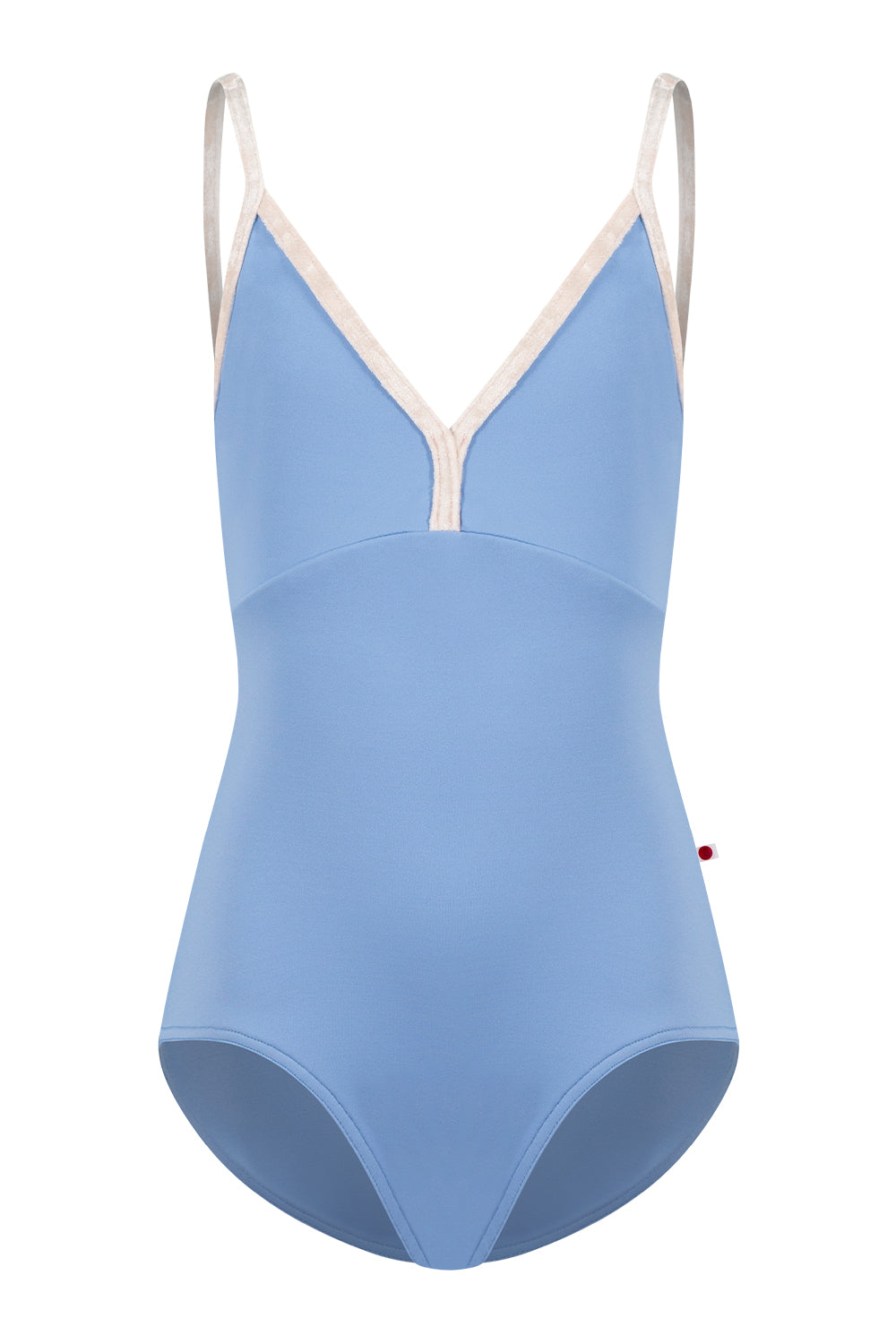 Kids Daria leotard in T-Paradise body & top color with CV-Misty Rose trim color