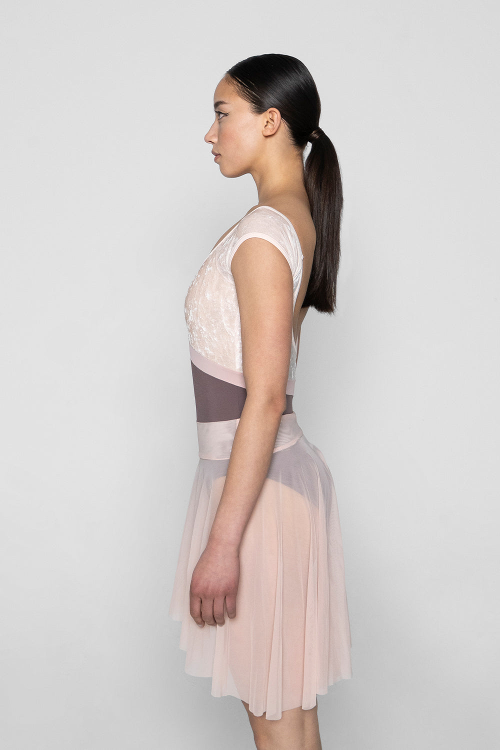 Claire skirt in Mesh Blush