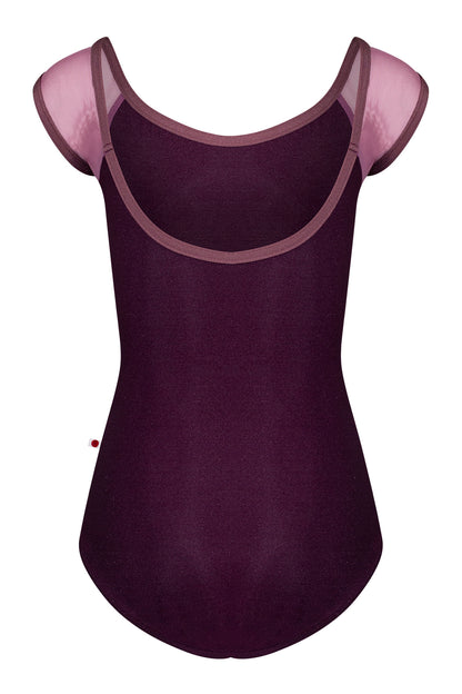 Kids Wendy leotard in N-Opera body color with Mesh Sonata top color and N-Phoenix trim color