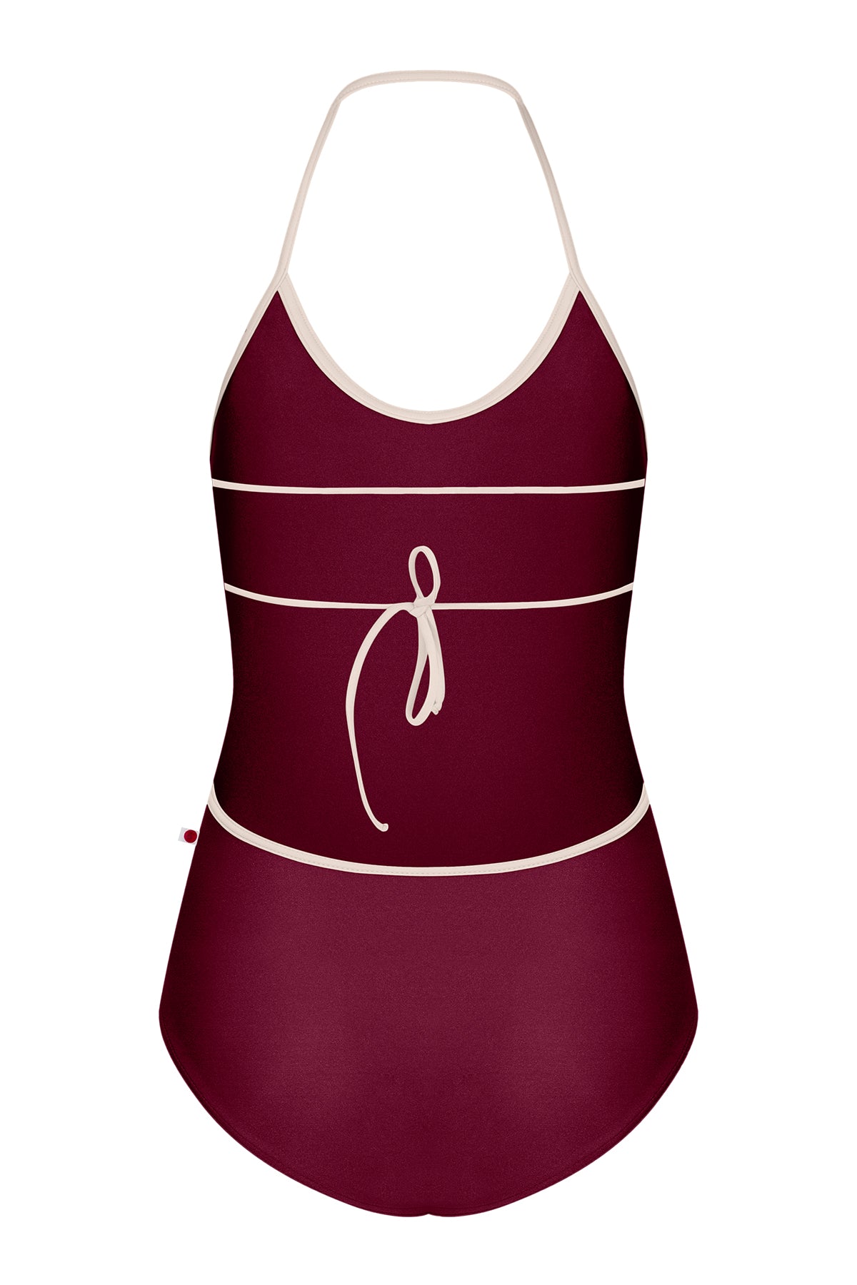 Kate leotard, burgundy with a scoop neckline and strappy back.