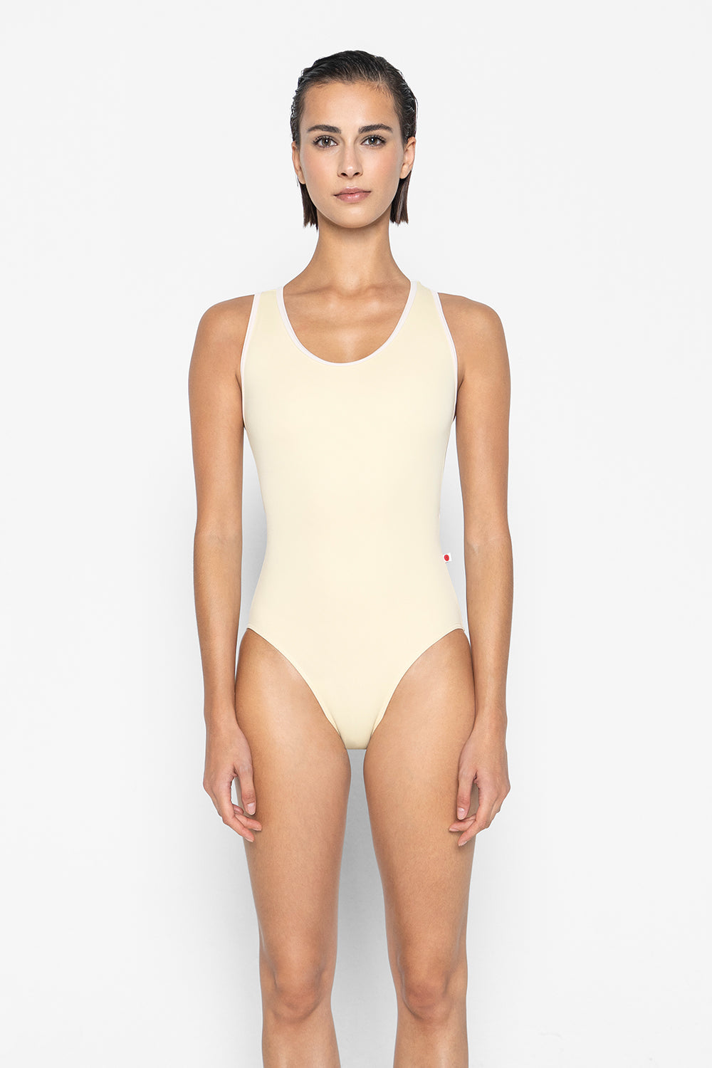 Alex leotard in T-Vanilla body color with T-Misty Rose trim color