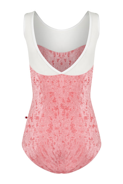 Jane leotard in CV-Romance body color with Mesh White top color and N-White trim color