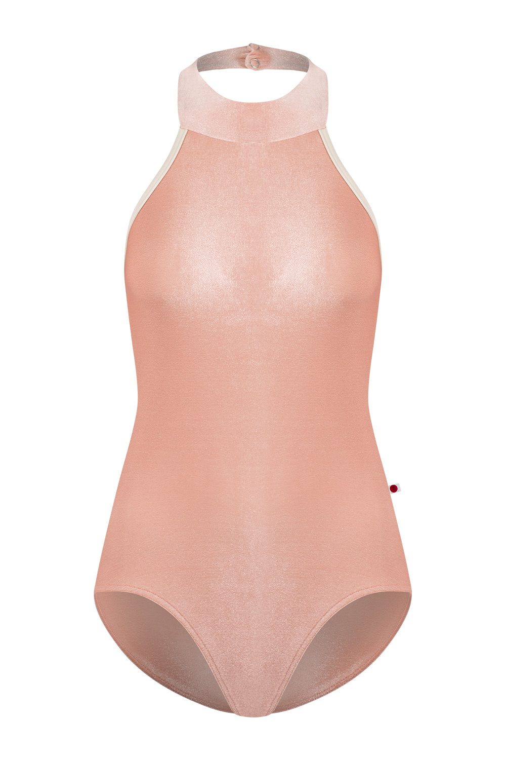 Sarah leotard in V-Blush body color with N-Pearl trim color