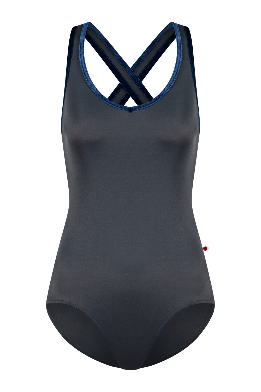 Sonoya leotard in T-Titanium body color with V-Pisces trim color