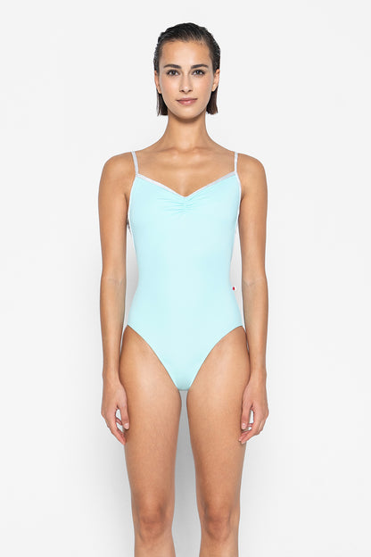 Tamara Pinch leotard in T-Frozen body color with CV-Silver trim color