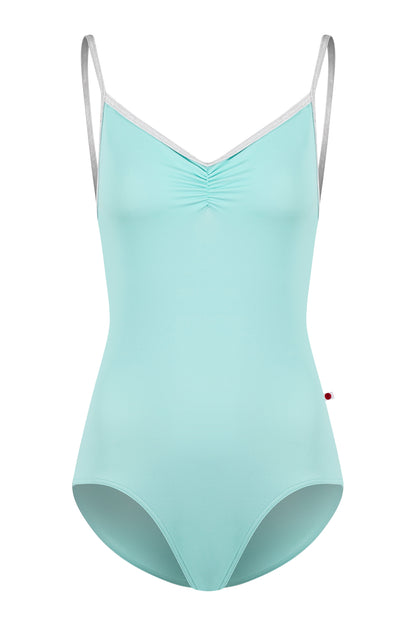 Tamara Pinch leotard in T-Frozen body color with CV-Silver trim color