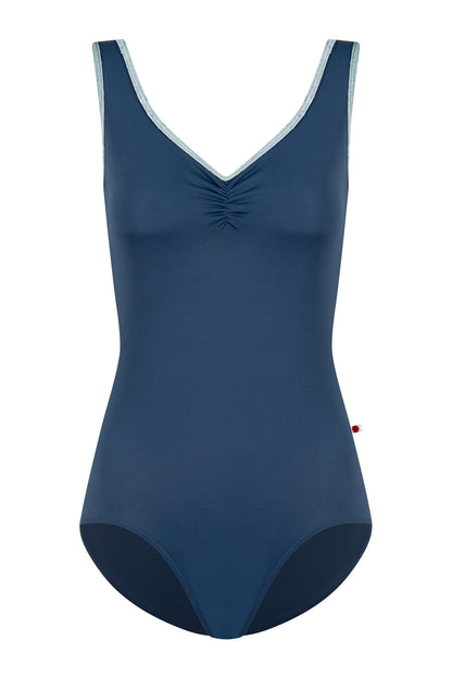 Anna Pinch leotard in T-Storm body color with CV-Ice trim color