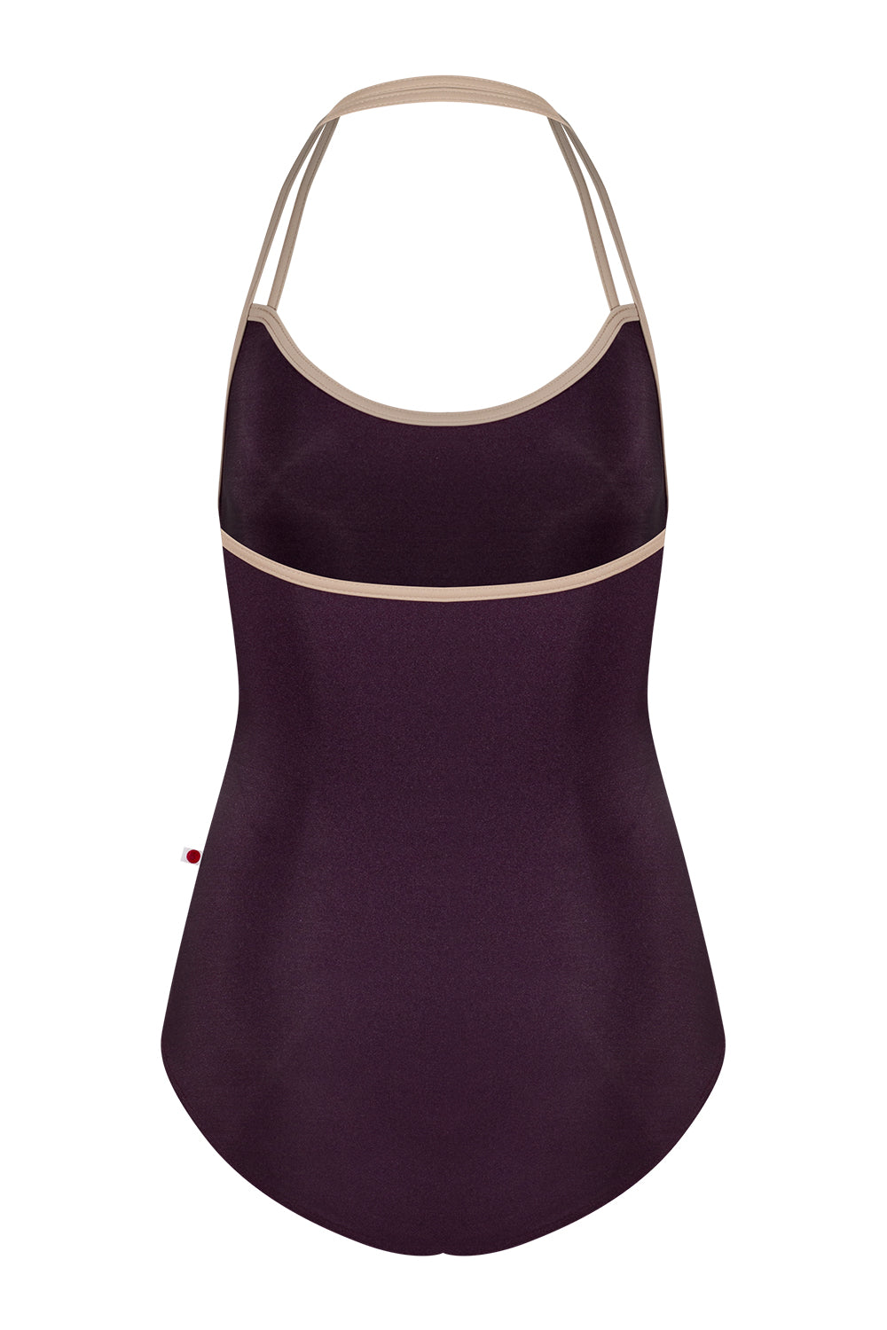 Lena leotard in N-Eggplant body color with T-Mosaic trim color