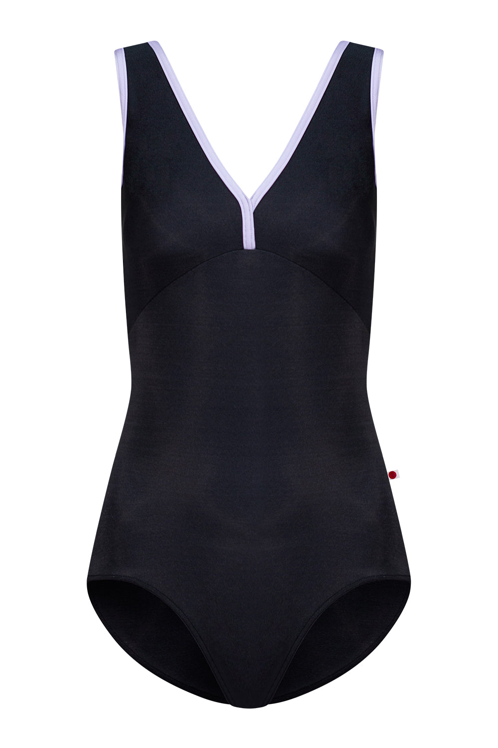 Alicia leotard in N-Black body & top color with N-Poem trim color