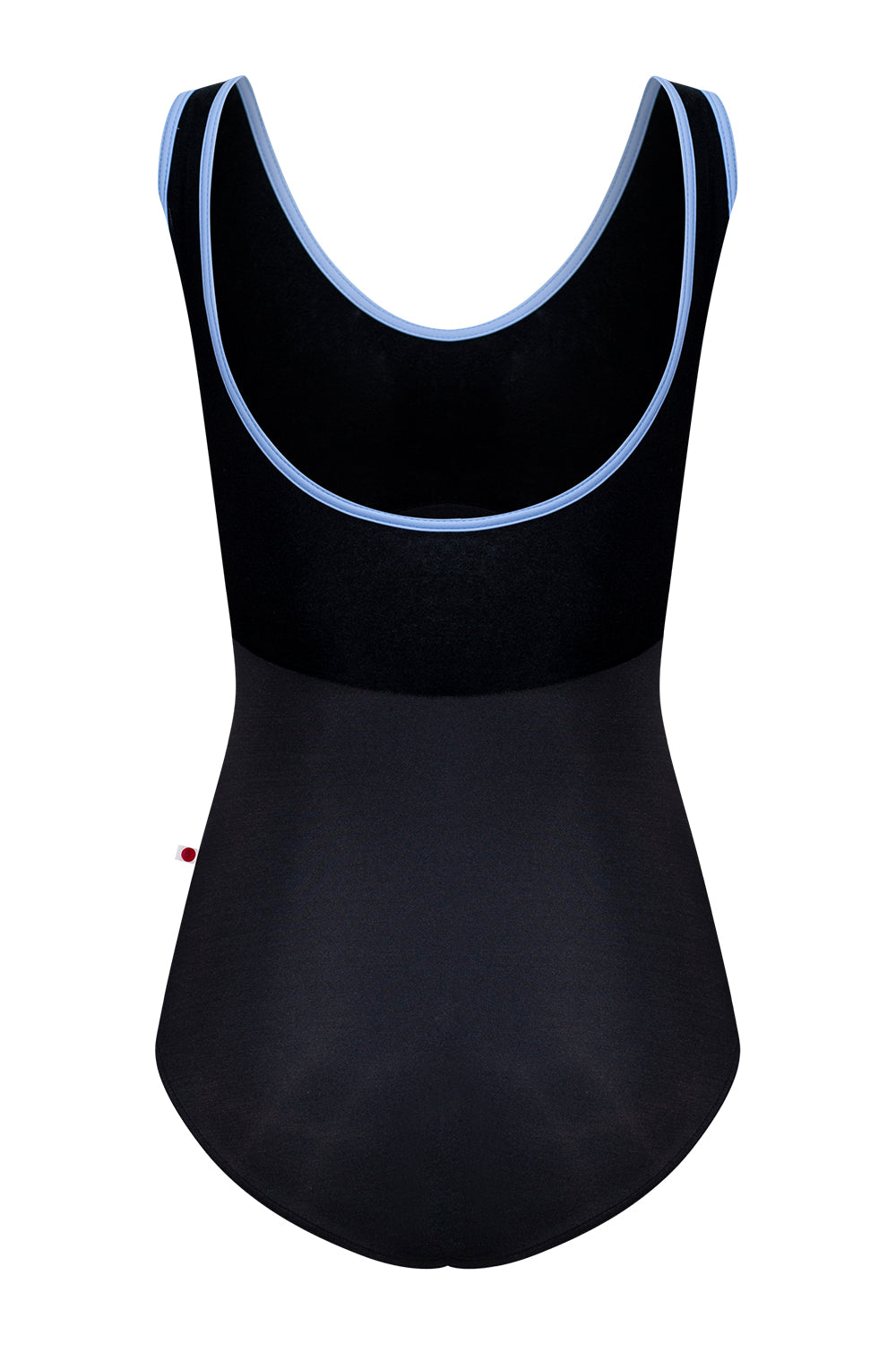 Anna Duo leotard in N-Black body color with V-Black top color and T-Paradise trim color
