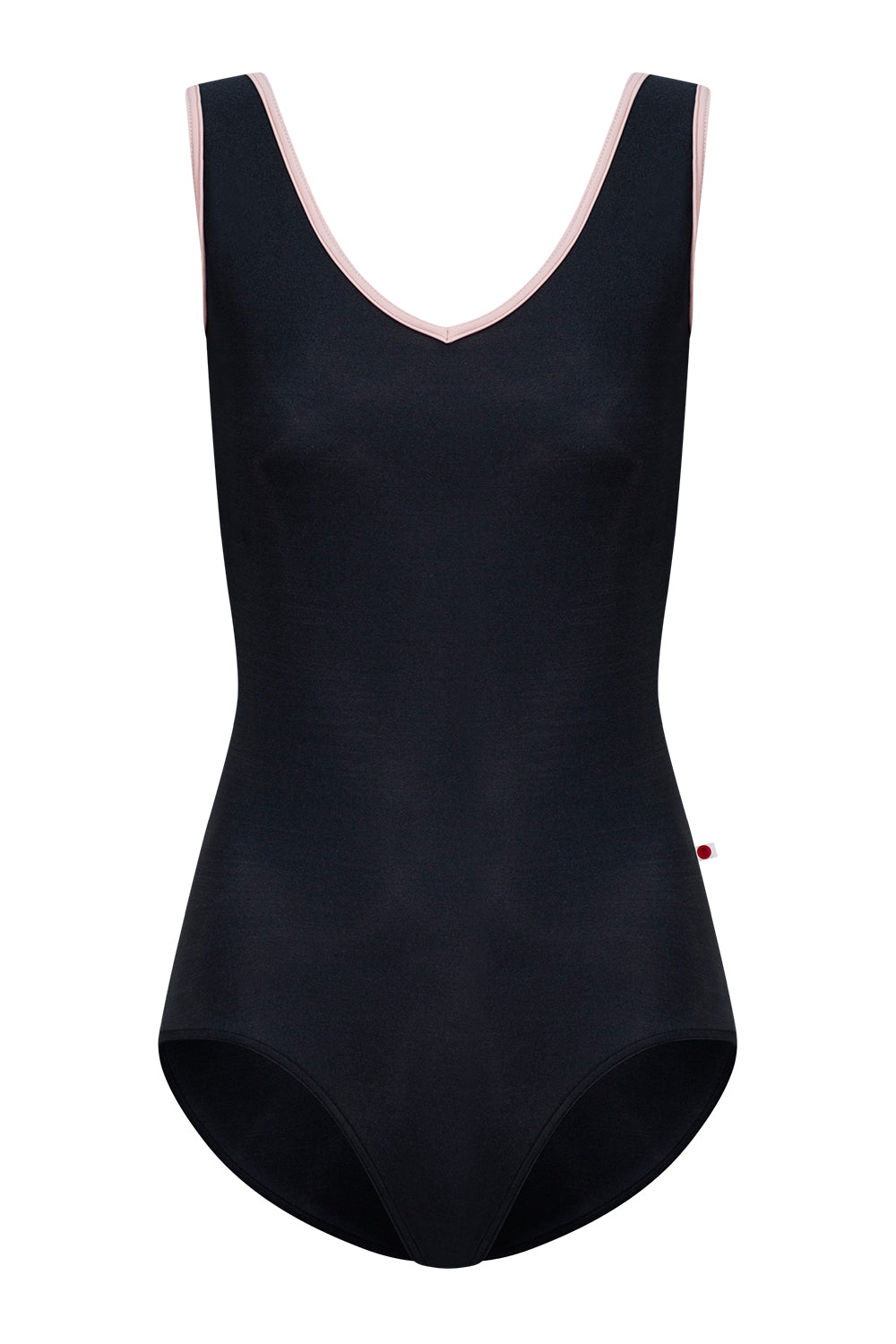 Gina leotard in N-Black body color with T-Petal trim color