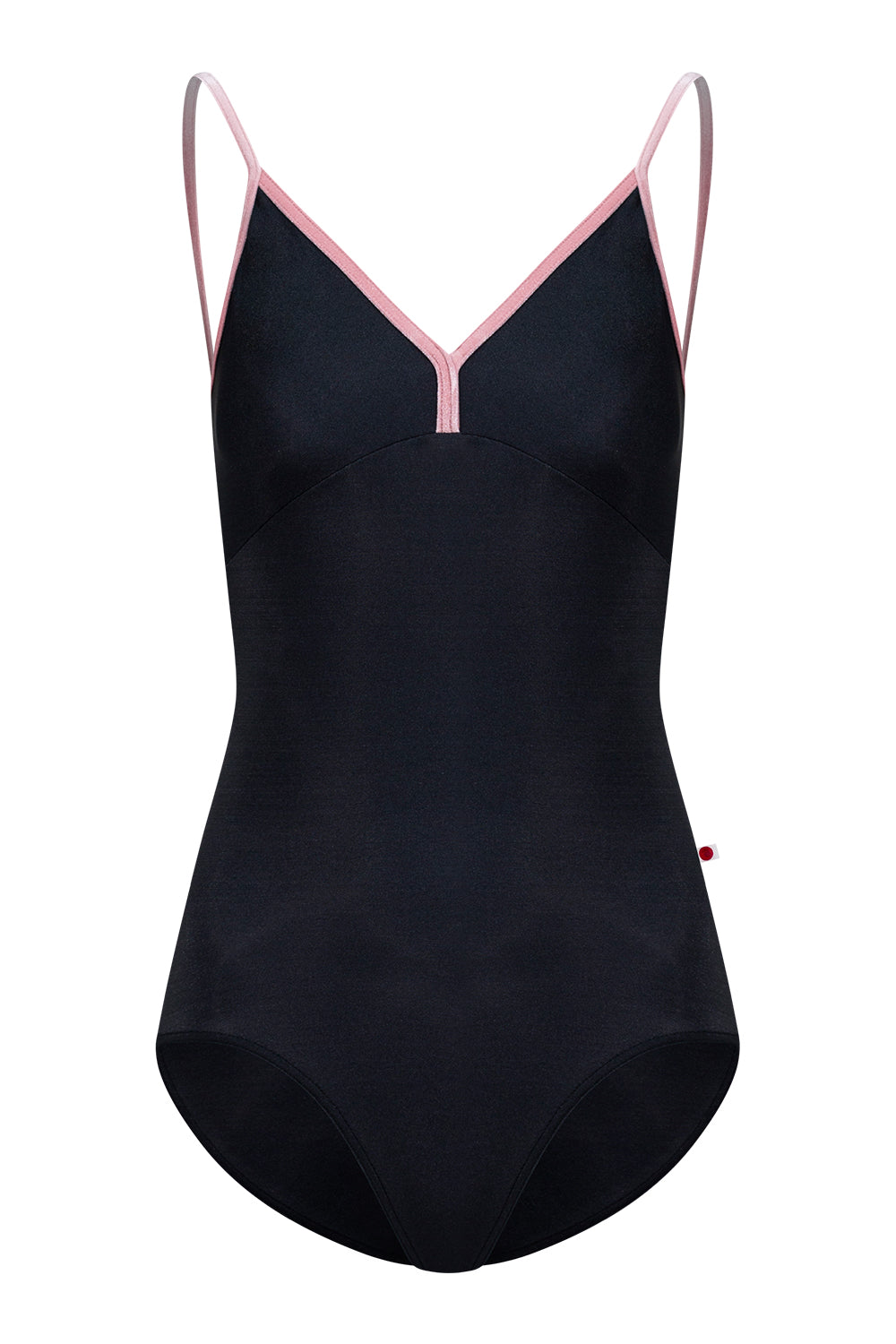 Kids Daria leotard in N-Black body & top color with V-Dreamy trim color
