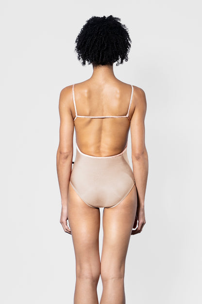 Tamara leotard in N-Base body color with CV-Misty Rose trim color